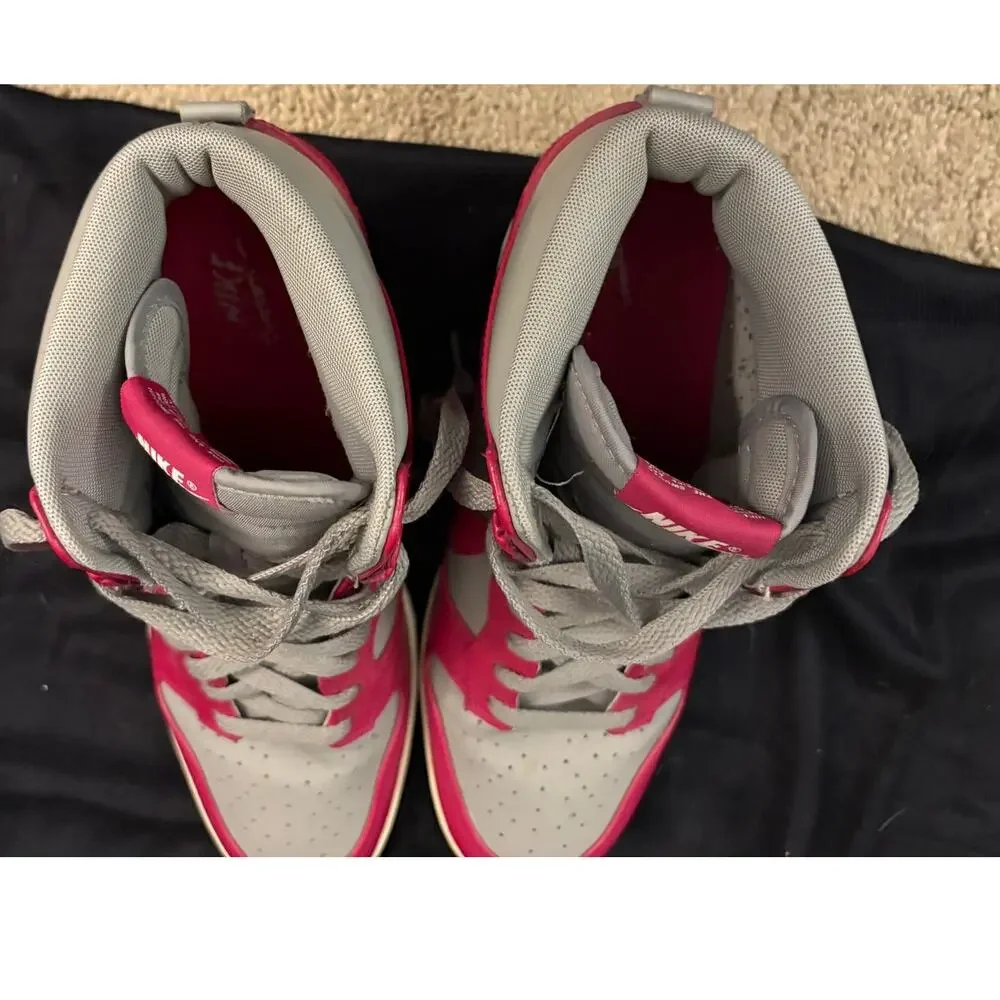 Nike Dunk Sky Hi 528899 001 Medium Grey /Sport Fuchsia-Sail Wmn Sz 10 Wedge 2012
